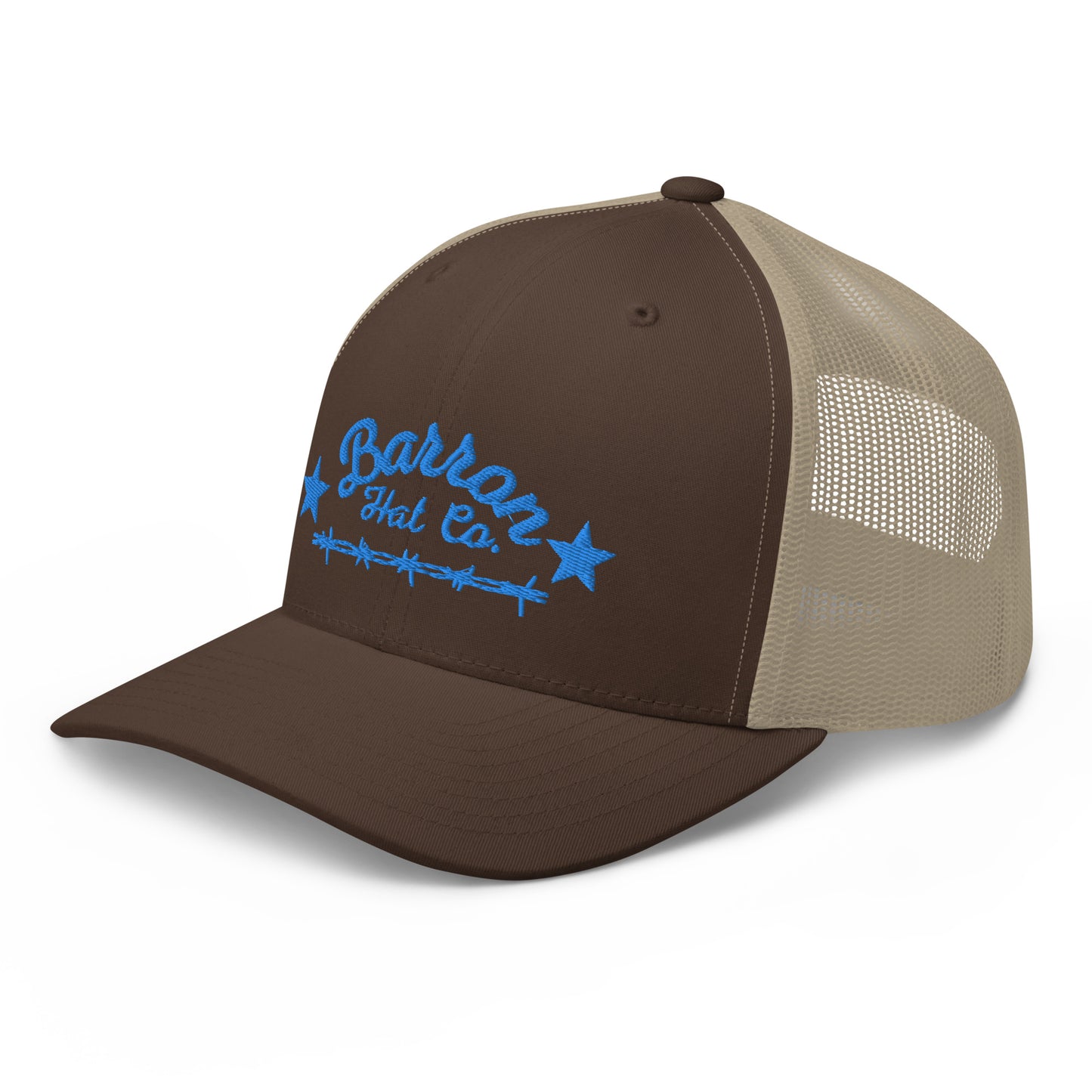 Turquoise Barbwire Trucker Hat