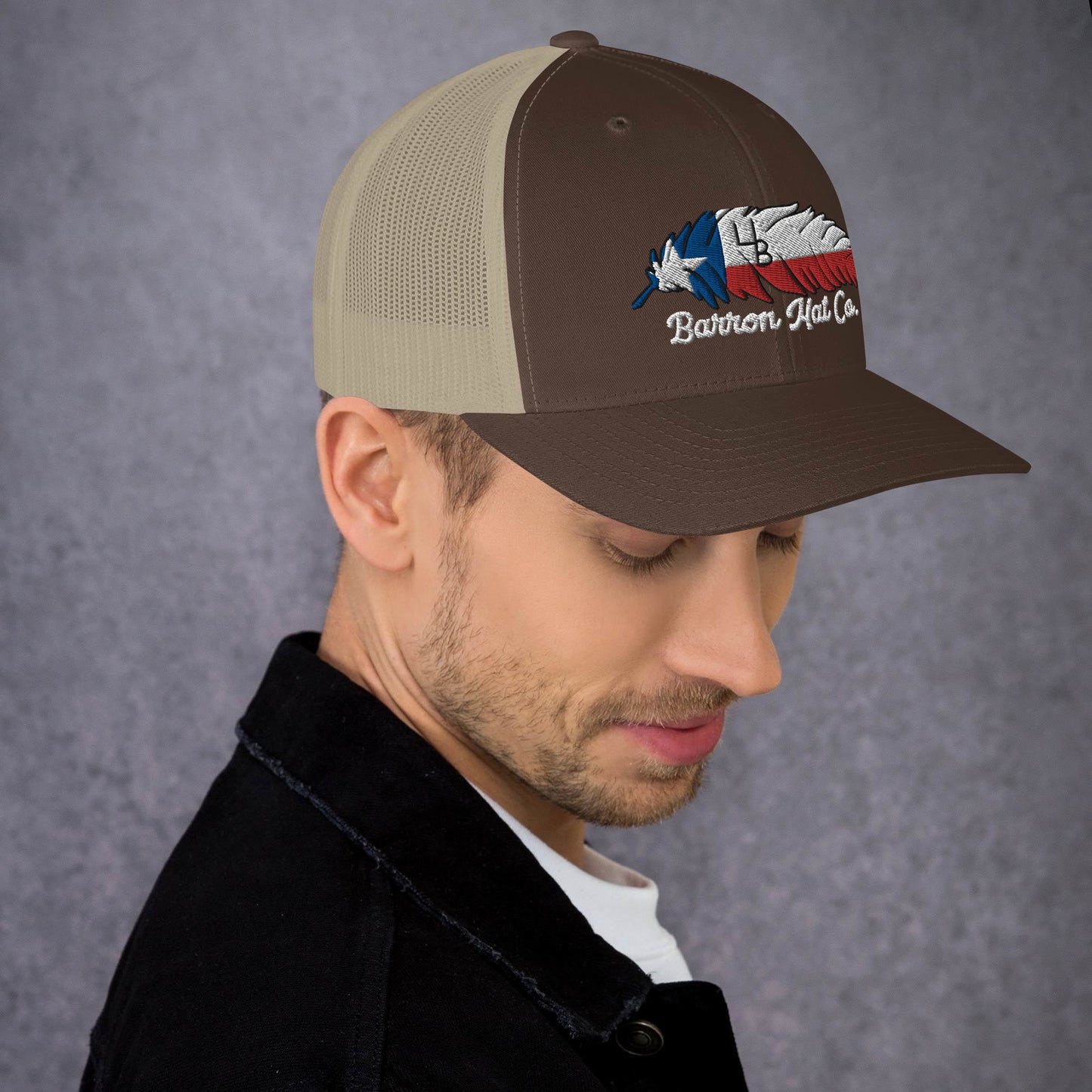 4B Texas Feather Trucker Hat