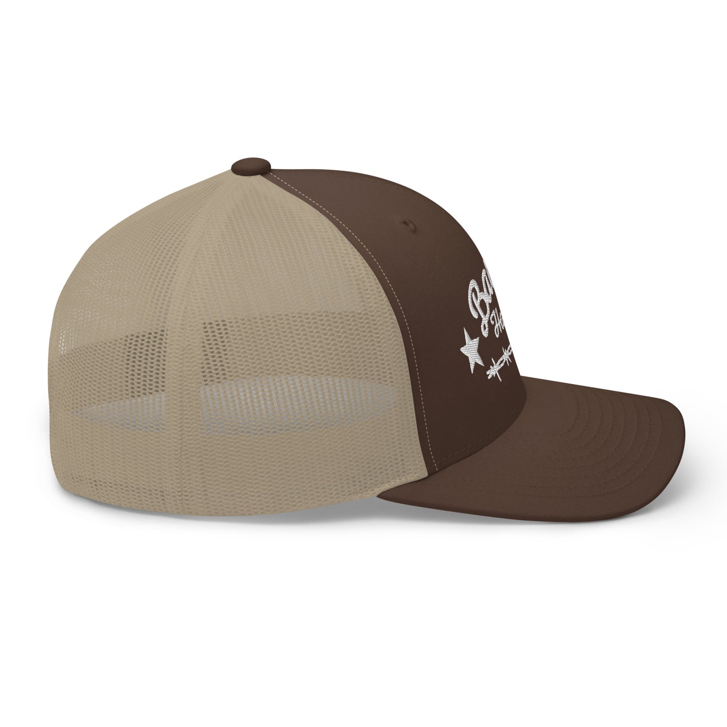 White Barbwire Trucker Hat