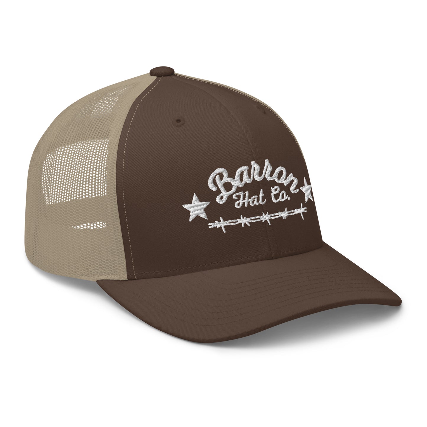 White Barbwire Trucker Hat