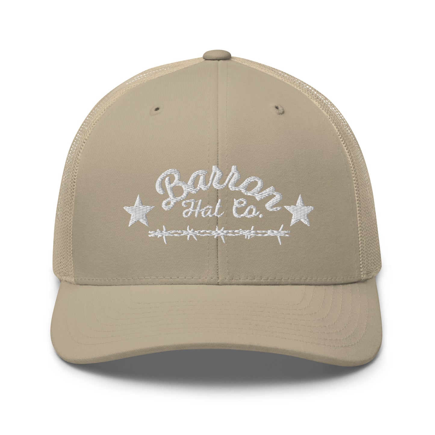 White Barbwire Trucker Hat