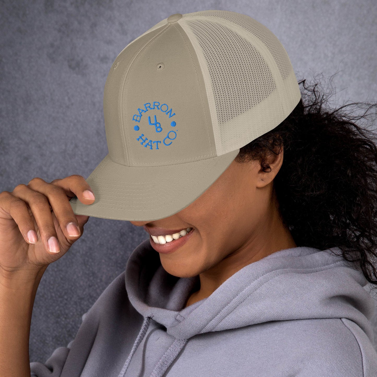 Turquoise Circle 4B Trucker Hat