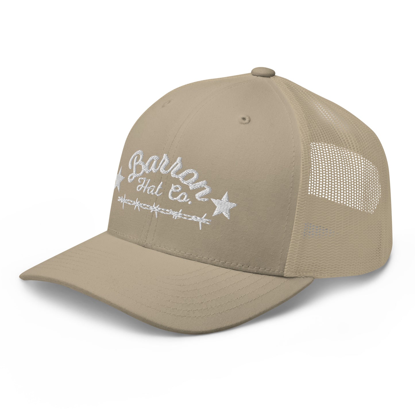 White Barbwire Trucker Hat