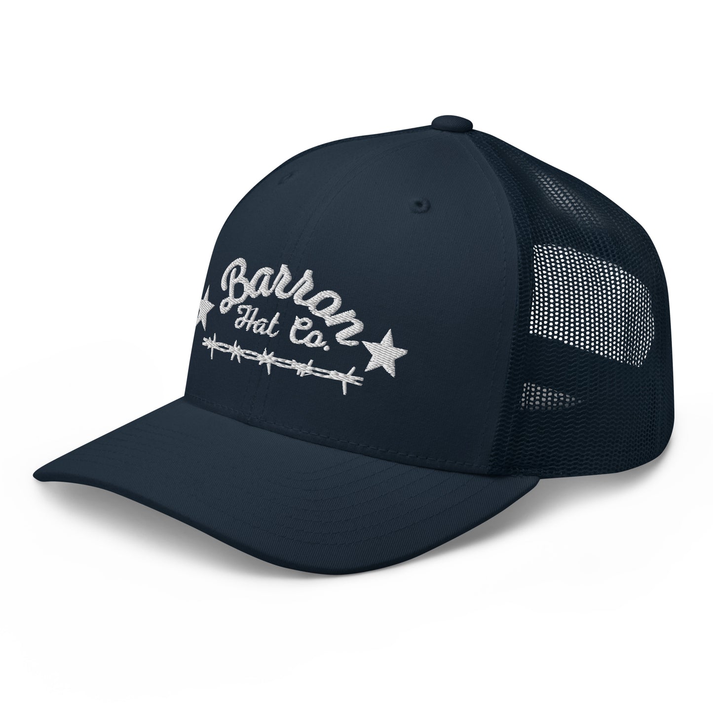 White Barbwire Trucker Hat