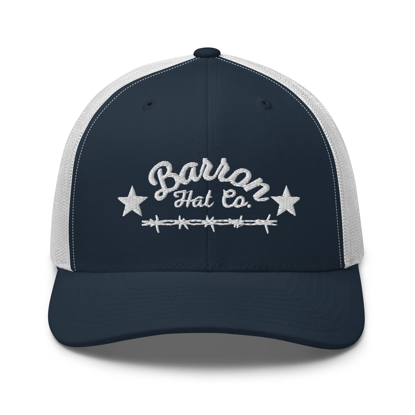 White Barbwire Trucker Hat