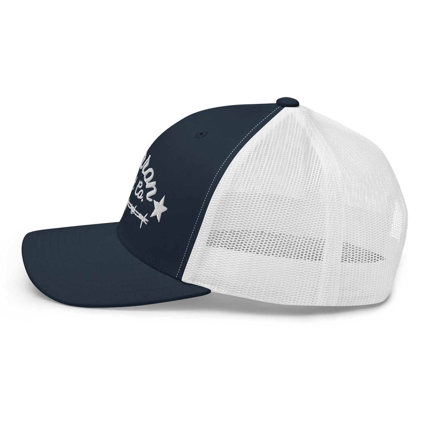 White Barbwire Trucker Hat