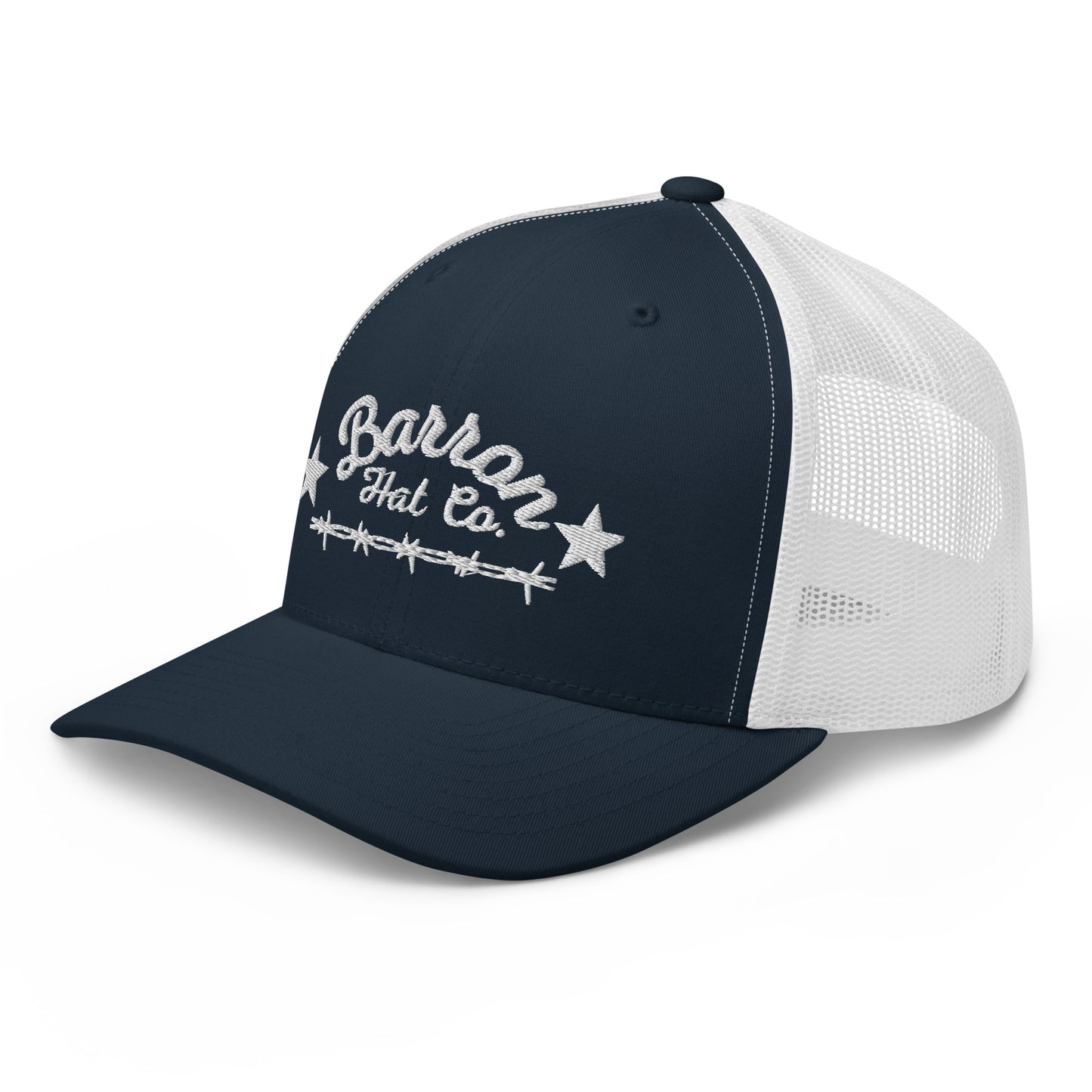 White Barbwire Trucker Hat