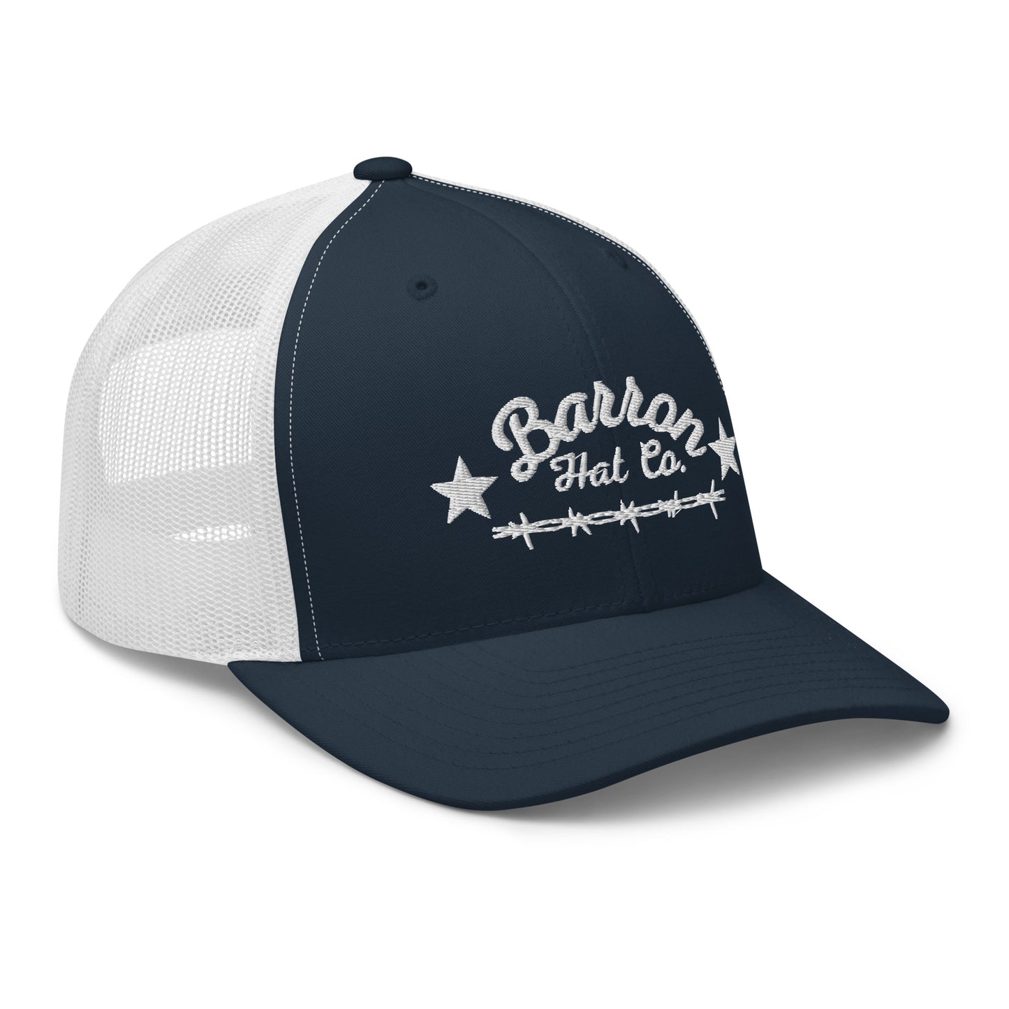 White Barbwire Trucker Hat