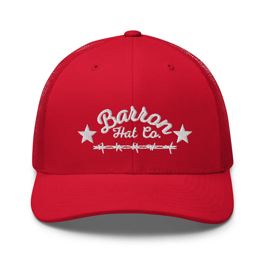 Red Barbwire Trucker Hat