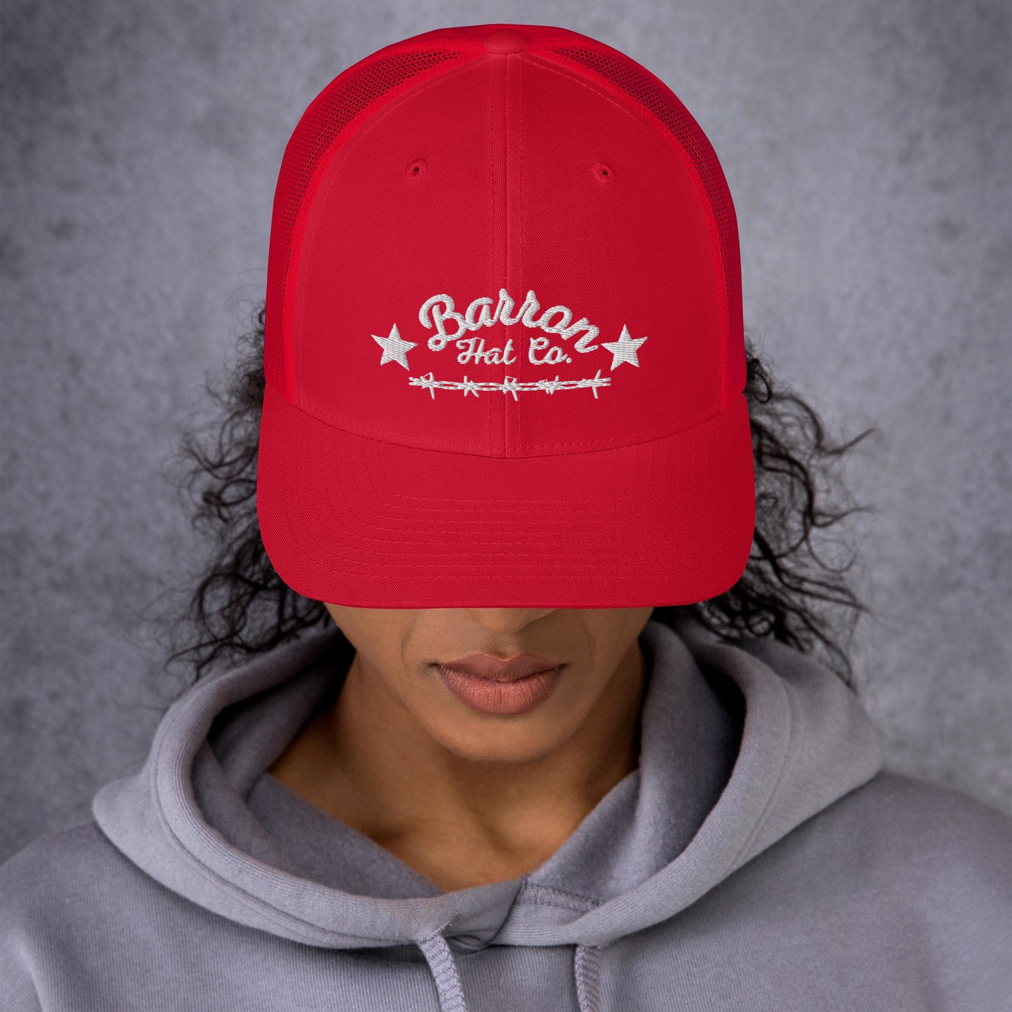 Red Barbwire Trucker Hat