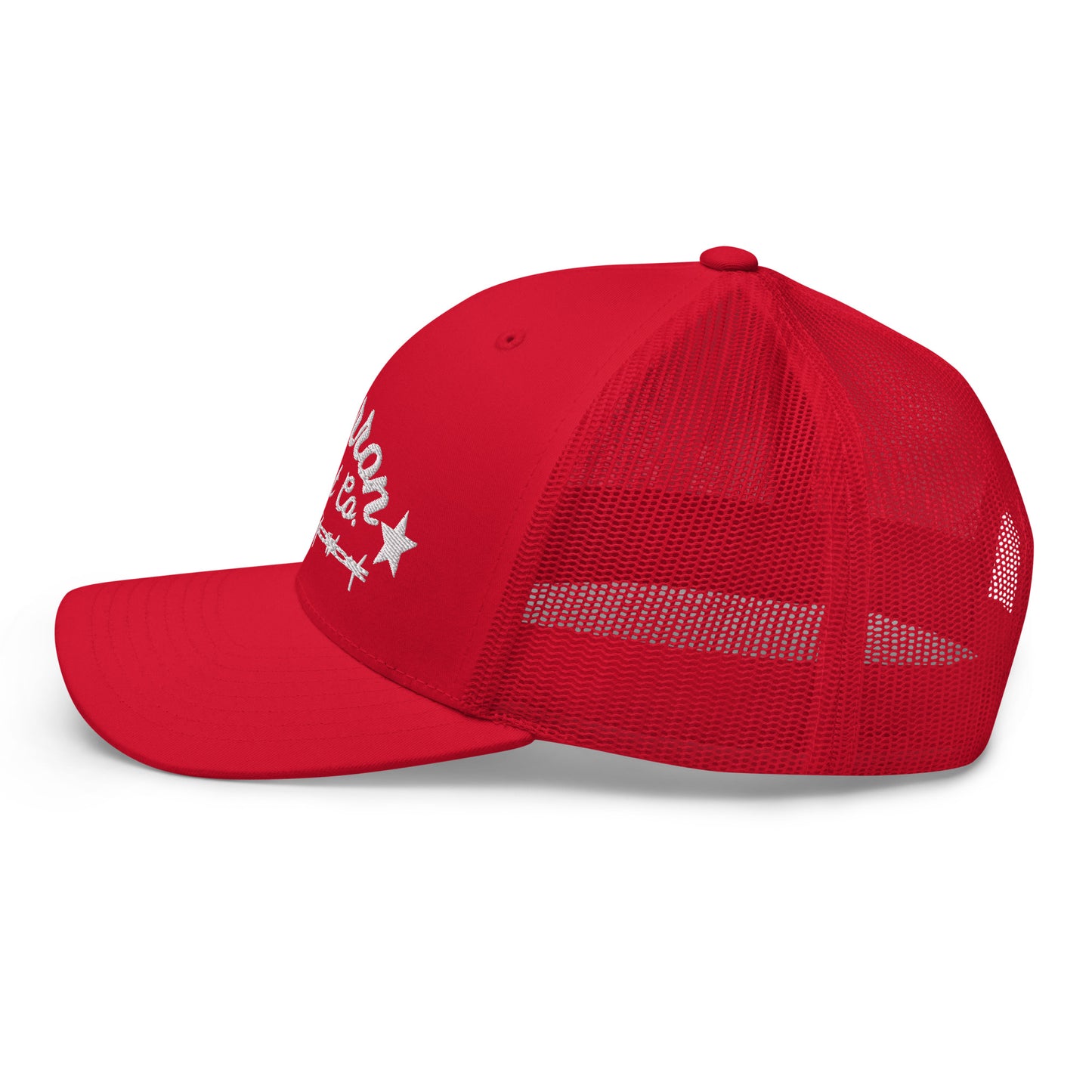 Red Barbwire Trucker Hat