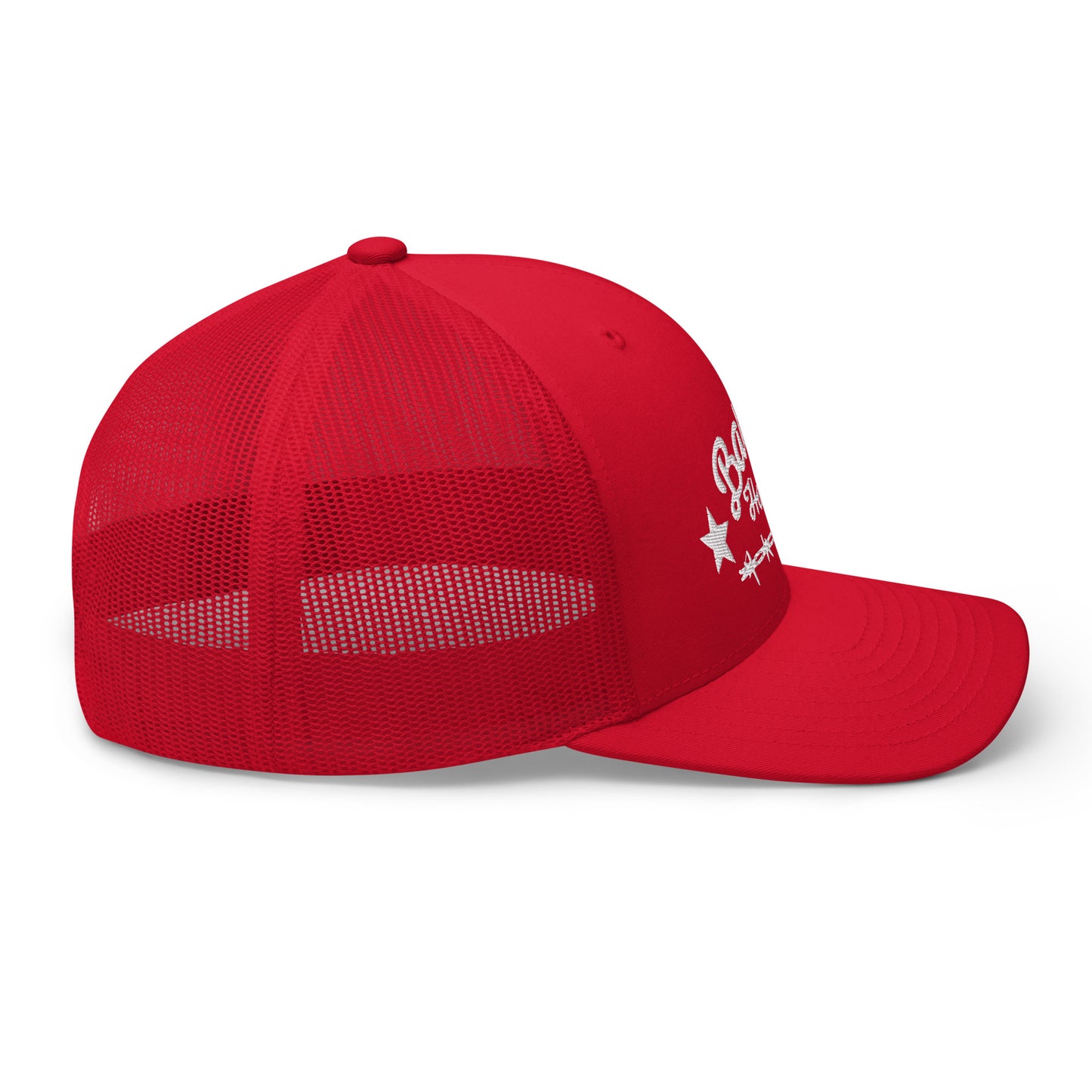 Red Barbwire Trucker Hat