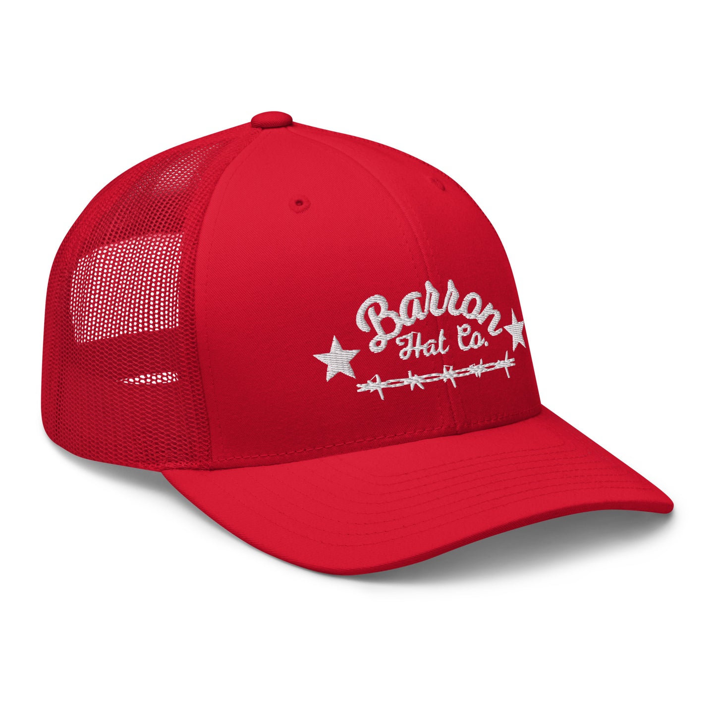 Red Barbwire Trucker Hat