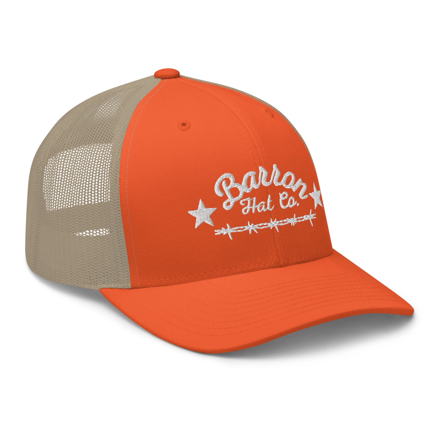 White Barbwire Trucker Hat