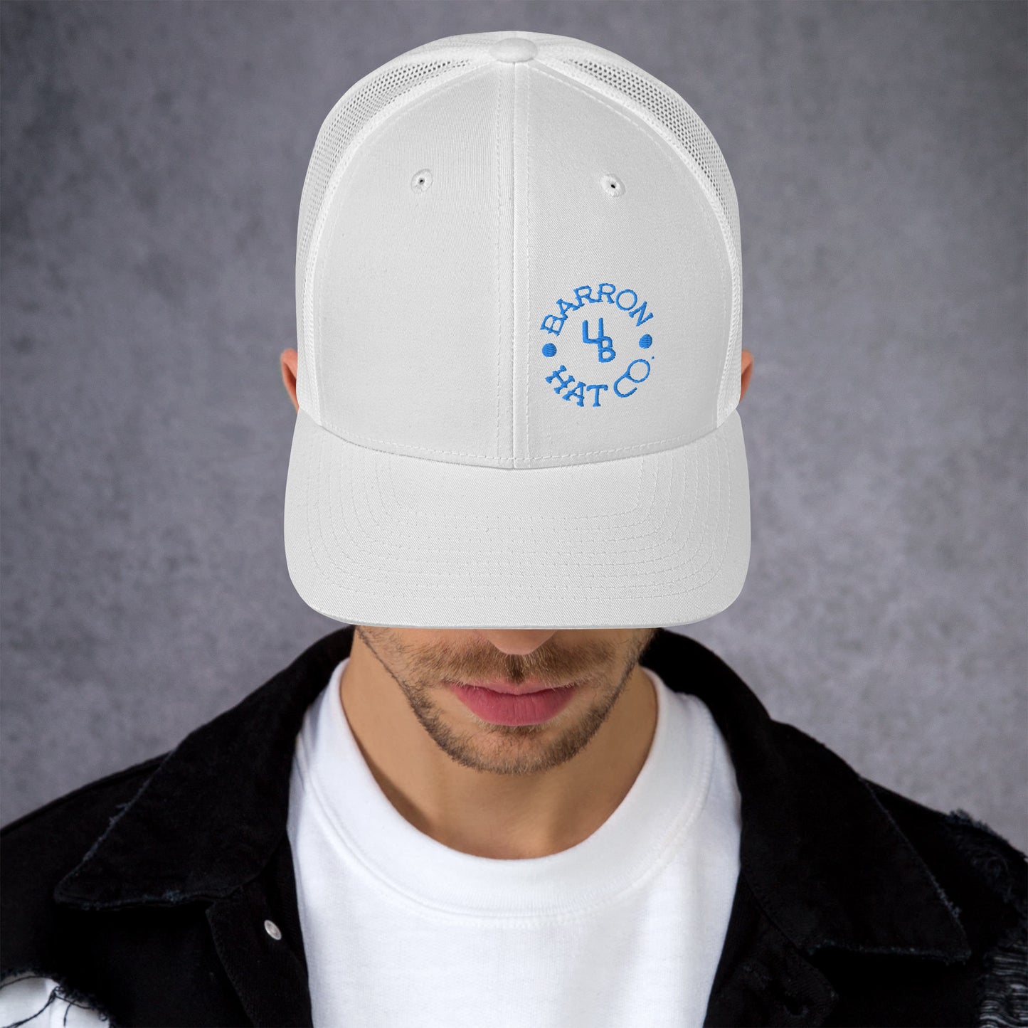 Turquoise Circle 4B Trucker Hat