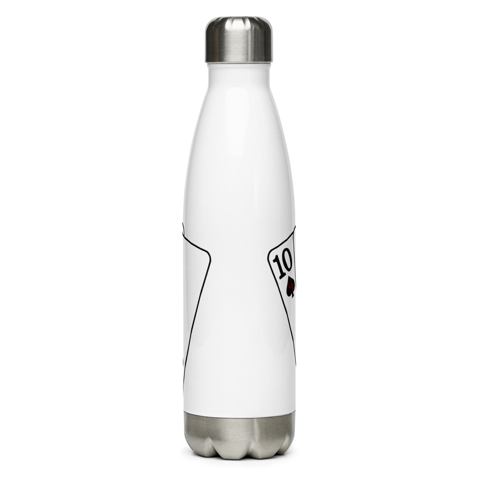 4B Ace in The Hole Stainless Steel Water Bottle Hot drinks should stay hot and cold drinks should stay cold. This stainless steel bottle can do both, and it will also cheer you up any day. Cool off in the summer and stay warm in the winter, even on the go