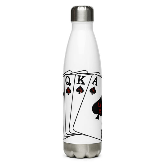 4B Ace in The Hole Stainless Steel Water Bottle Hot drinks should stay hot and cold drinks should stay cold. This stainless steel bottle can do both, and it will also cheer you up any day. Cool off in the summer and stay warm in the winter, even on the go