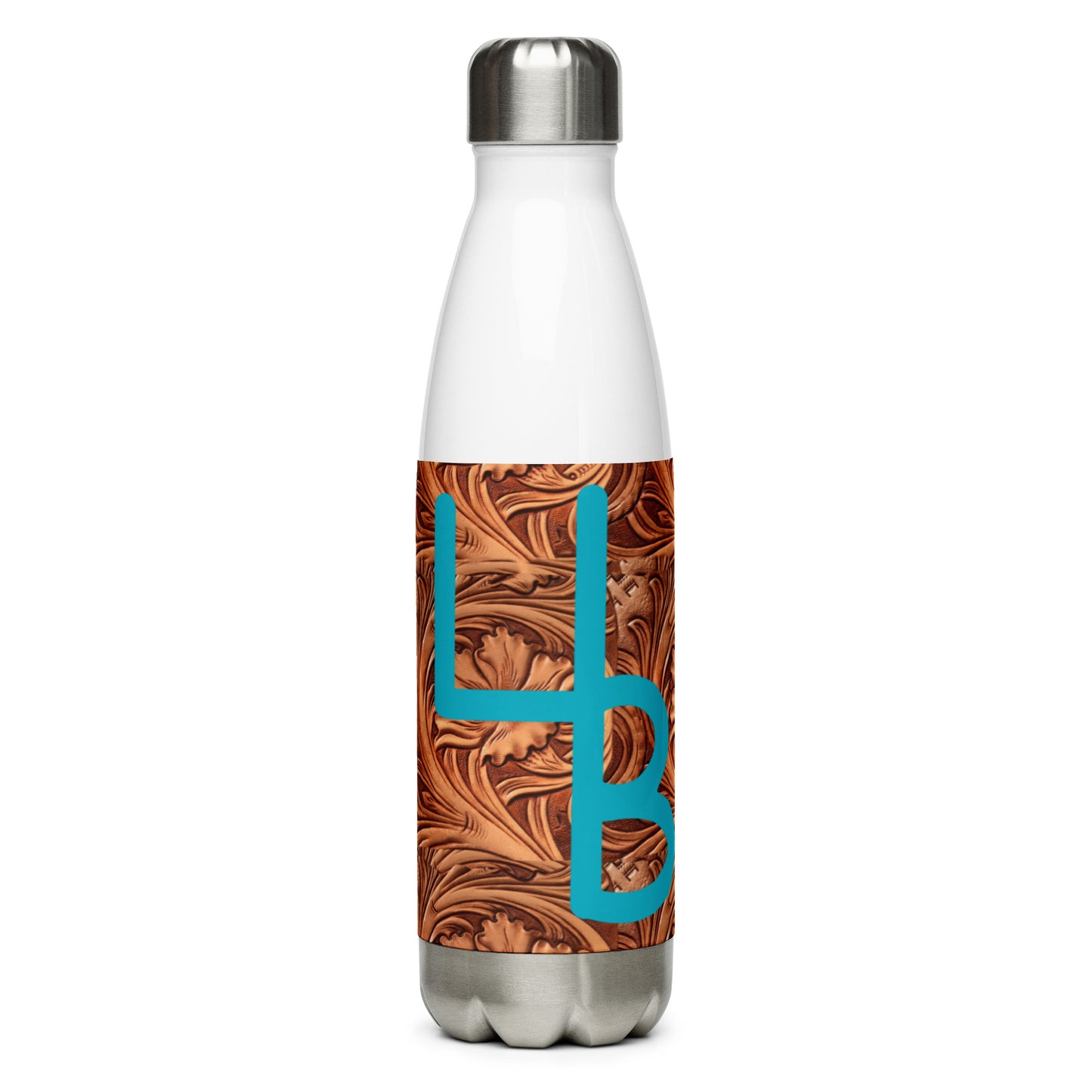 4B Leather Stainless Steel Water Bottle