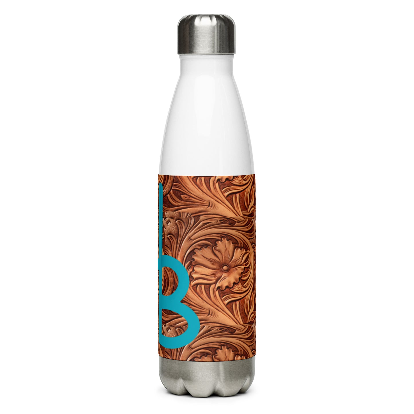 4B Leather Stainless Steel Water Bottle