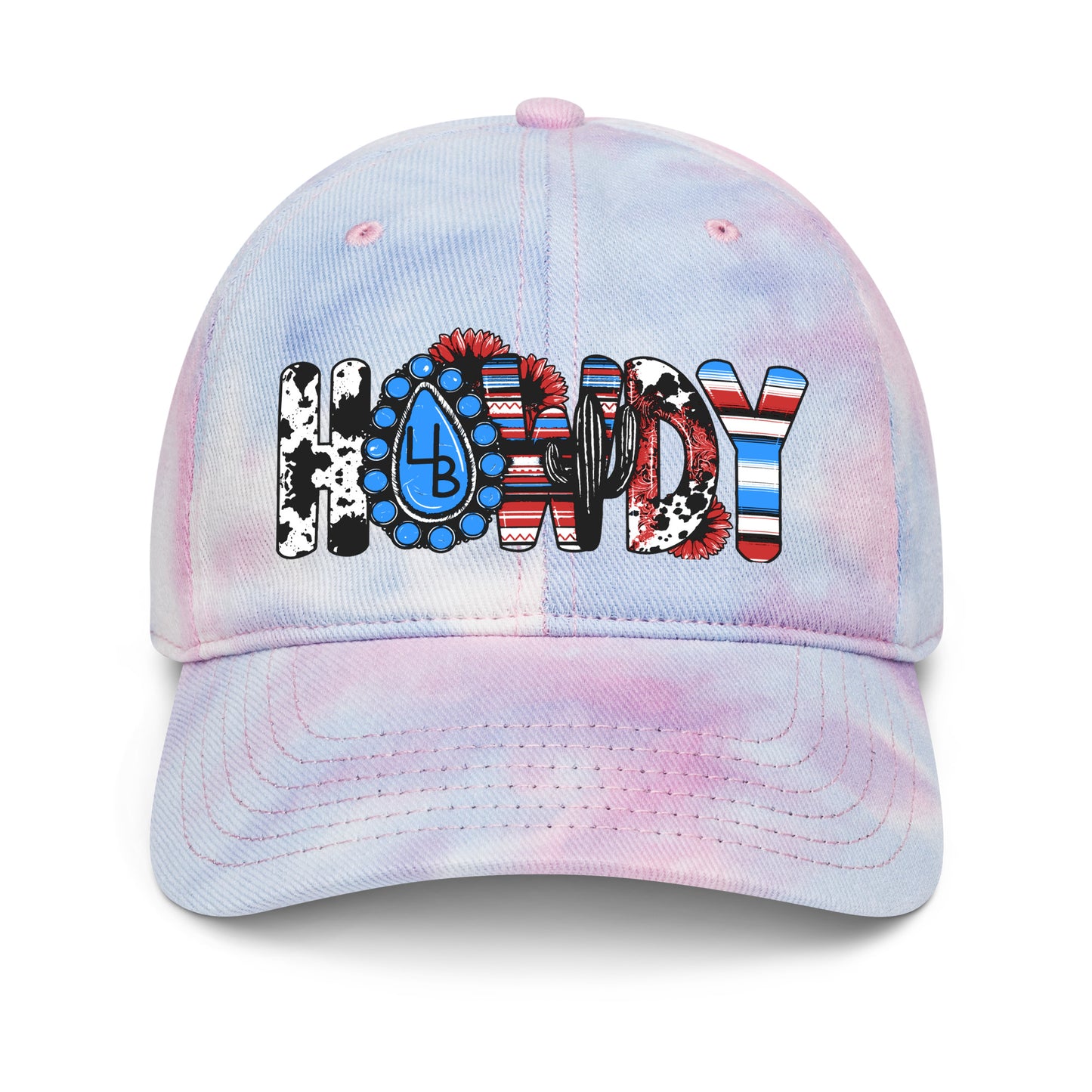 Howdy Tie dye Ball Cap