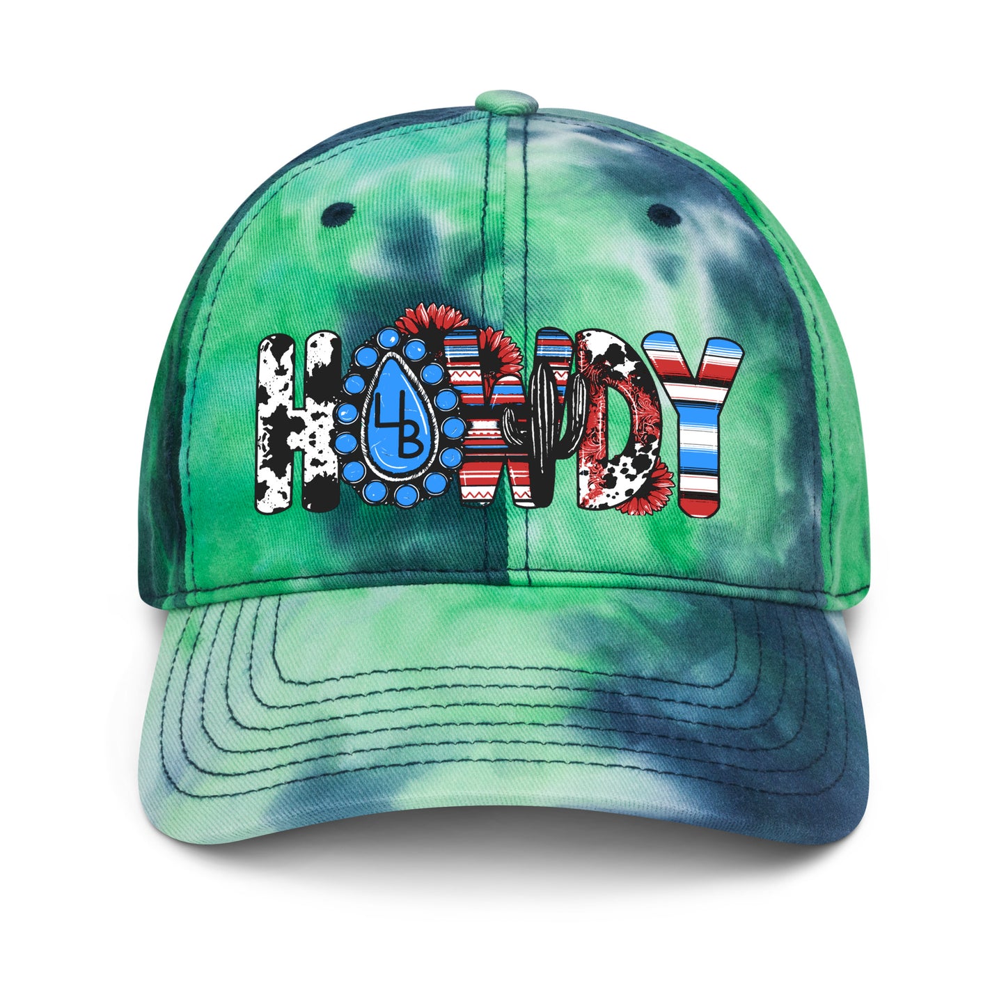 Howdy Tie dye Ball Cap