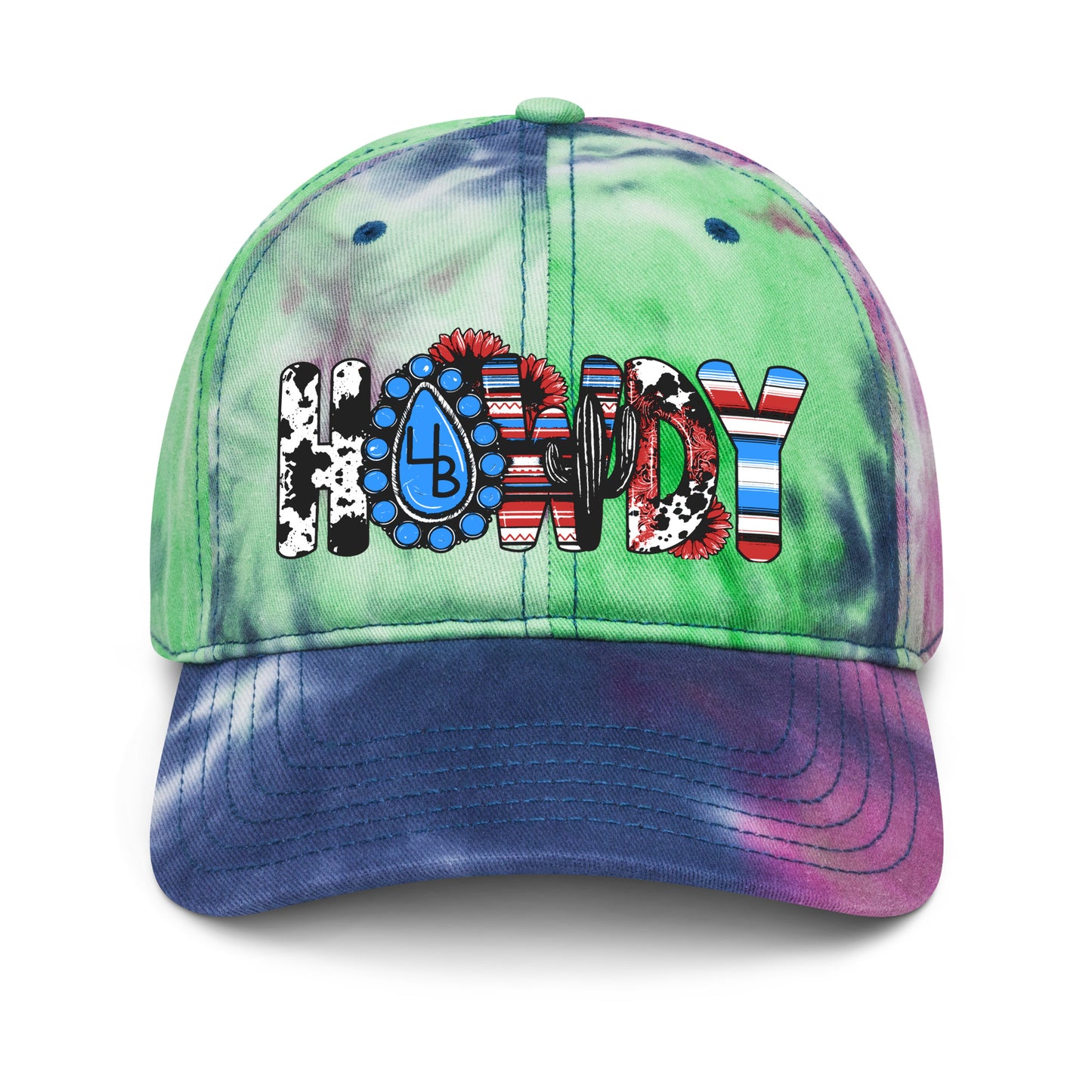 Howdy Tie dye Ball Cap