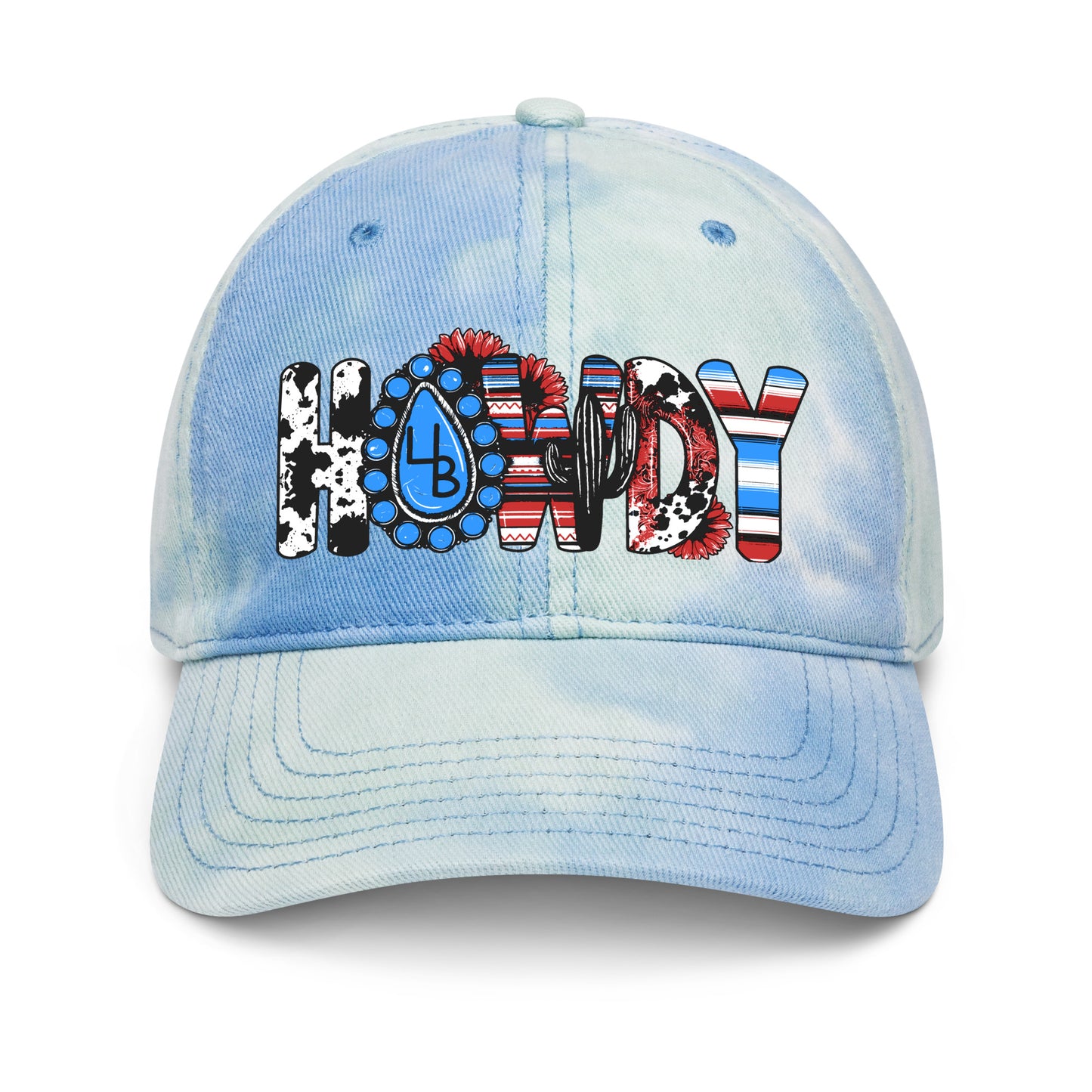 Howdy Tie dye Ball Cap