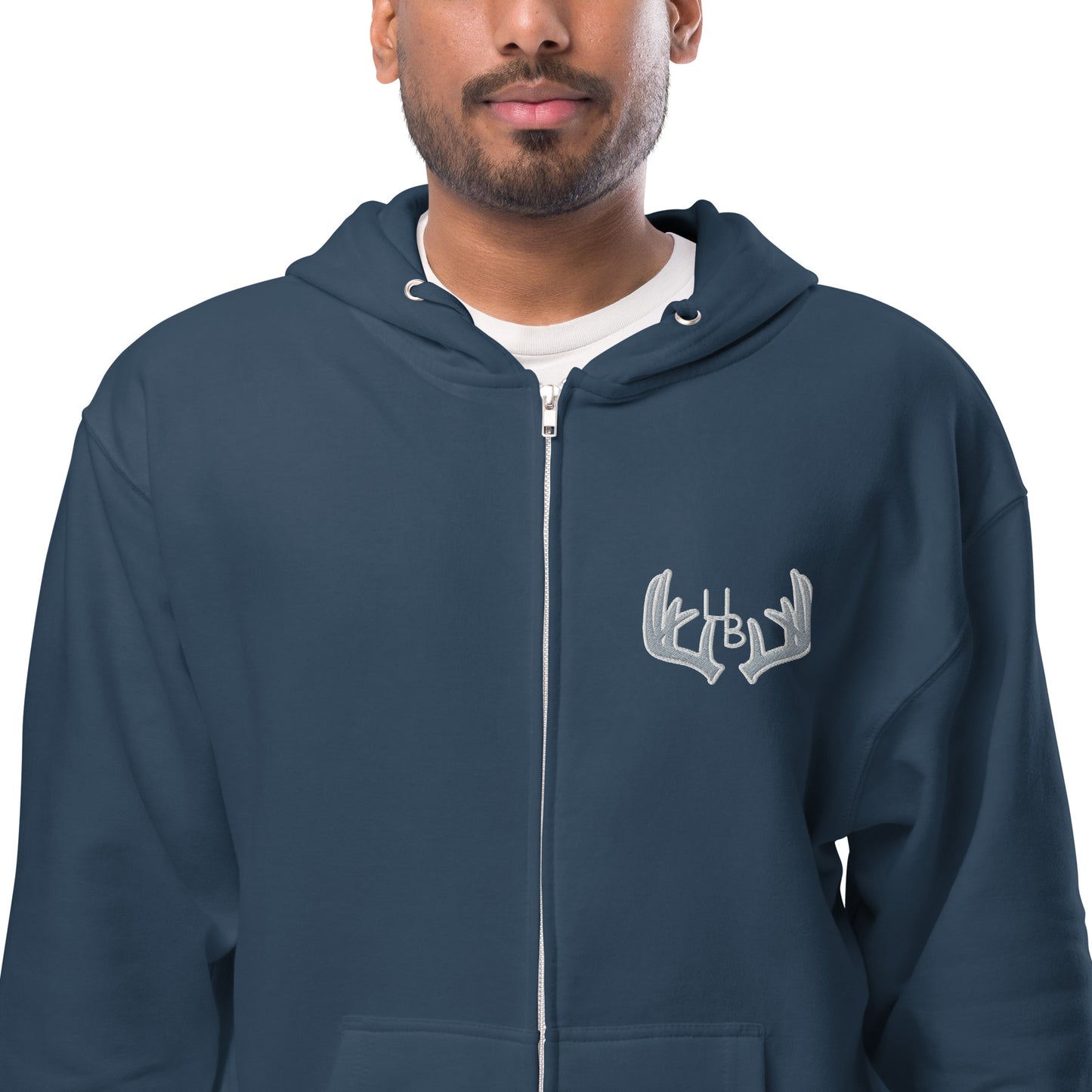 4B Antlers fleece zip up hoodie With its soft, premium quality fleece fabric and jersey-lined hood, this unisex zip-up hoodie will be a cozy addition to your outfit. Pair it with jeans, shorts, a skirt, or a dress to stay warm in style. • 80% cotton, 20%